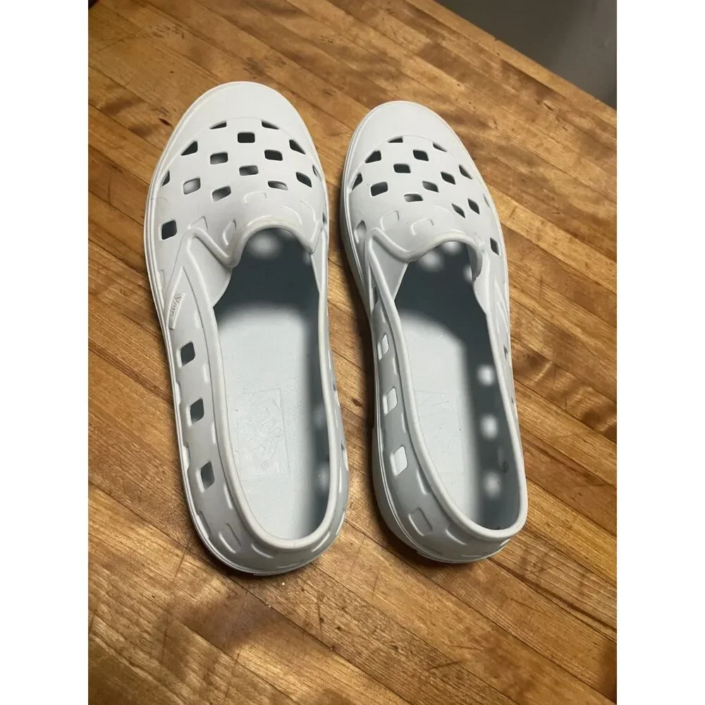 Vans light blue plastic clog shoes size 11